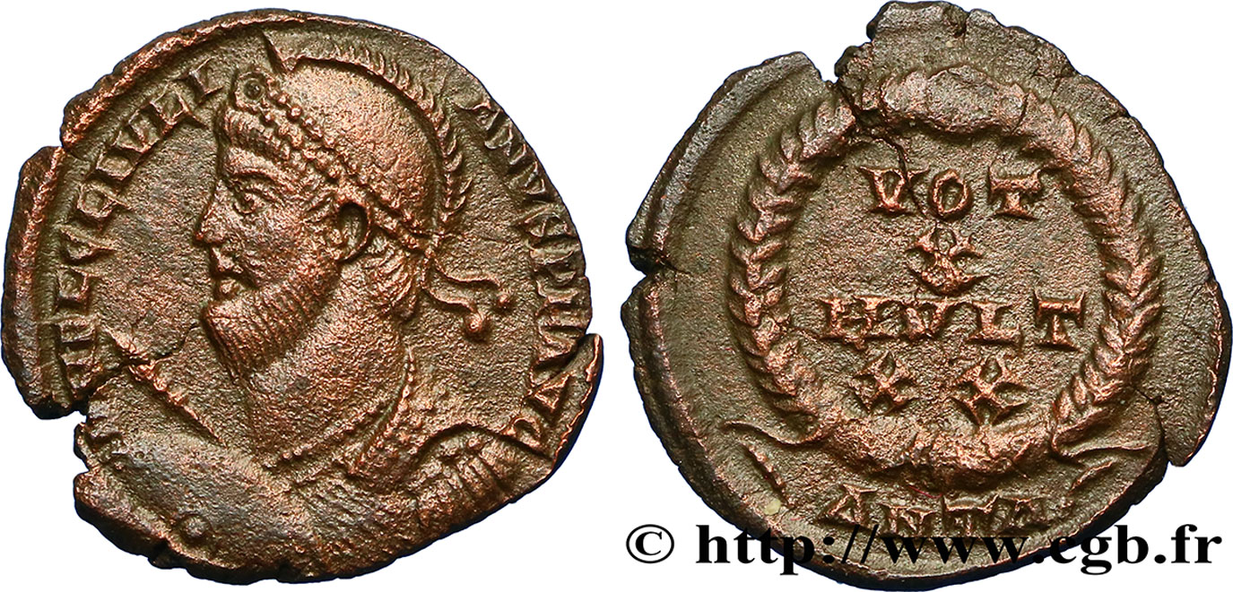 IULIANUS II DER PHILOSOPH Maiorina ou nummus, (PB, Æ 3) fVZ