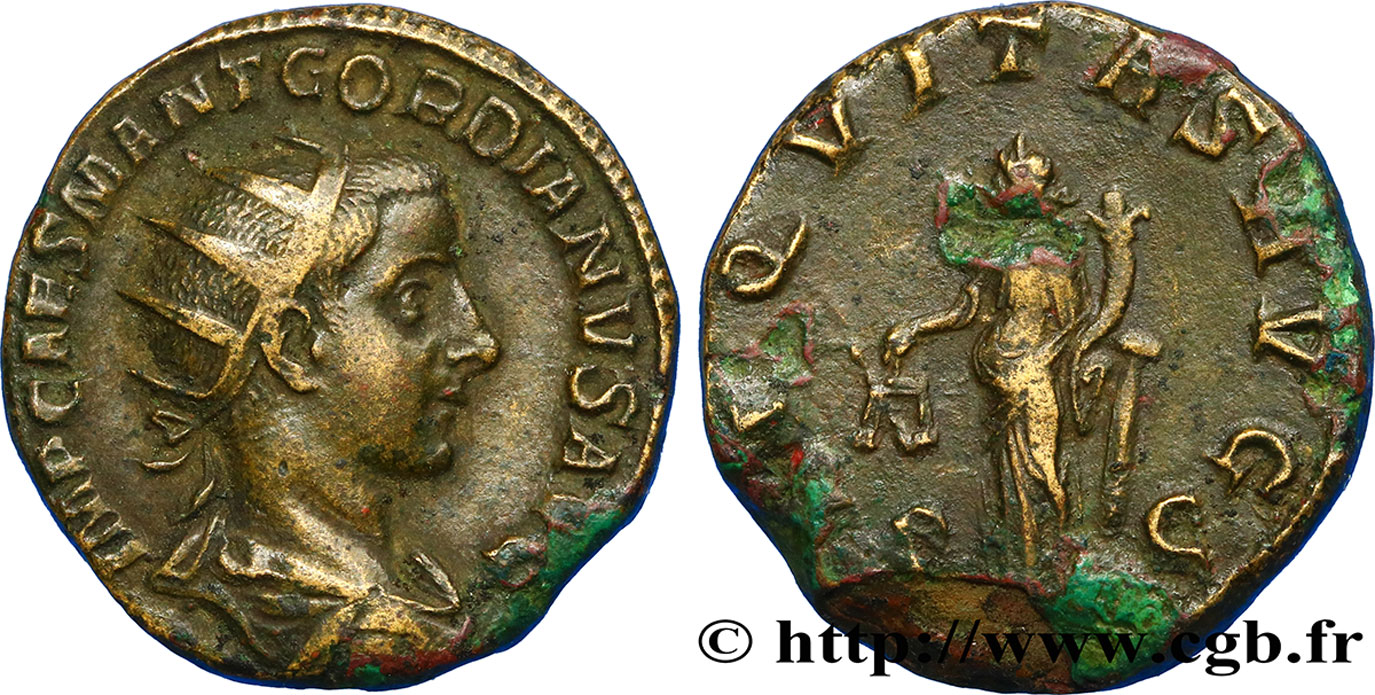GORDIAN III Dupondius AU