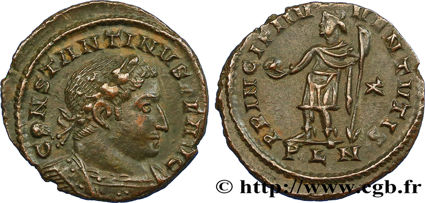 CONSTANTINUS I DER GROßE Follis ou nummus fVZ/VZ