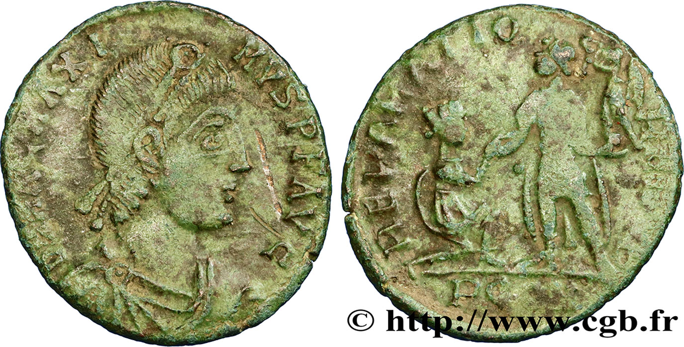 MAGNUS MAXIMUS Maiorina pecunia, (MB, Æ 2) VF