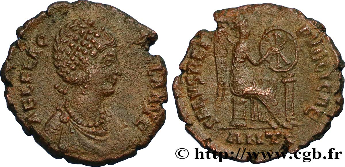 AELIA FLACCILLA Maiorina pecunia, (MB, Æ 2) AU/XF