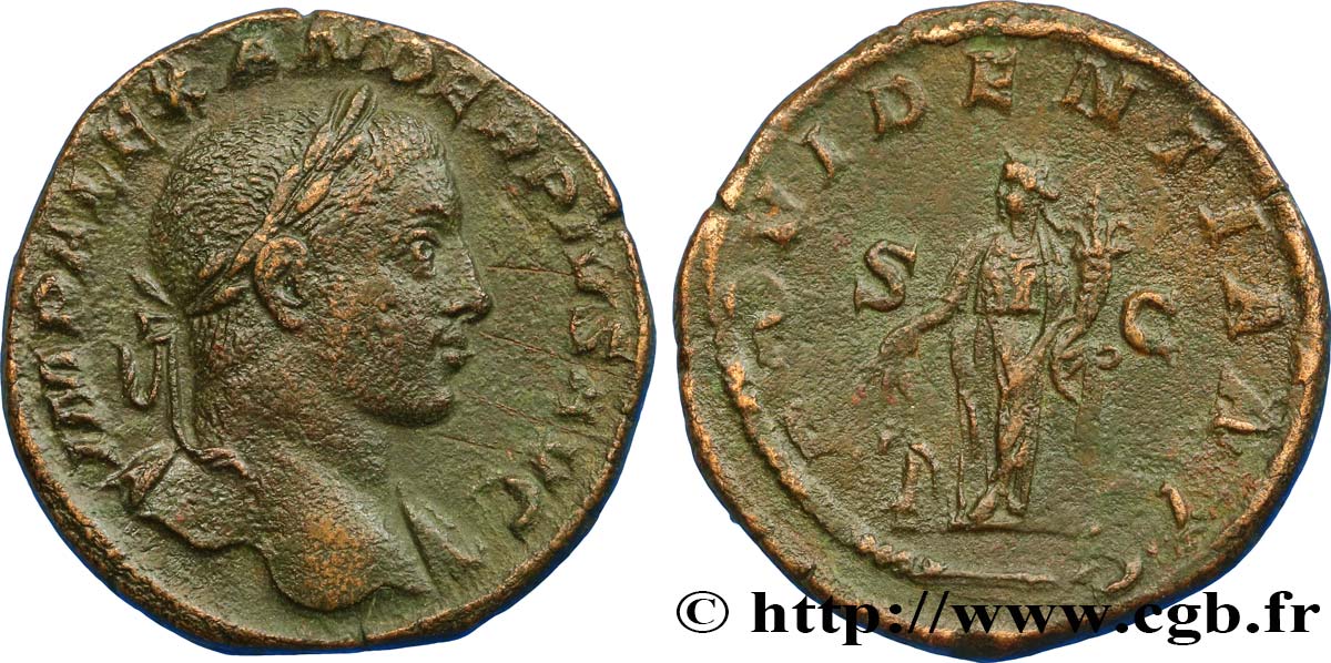 SEVERUS ALEXANDER Sesterce XF