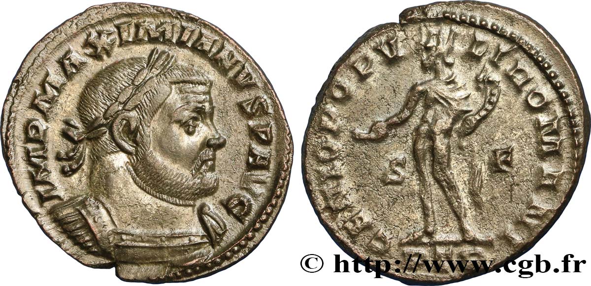 MAXIMIEN HERCULE Follis ou nummus SPL