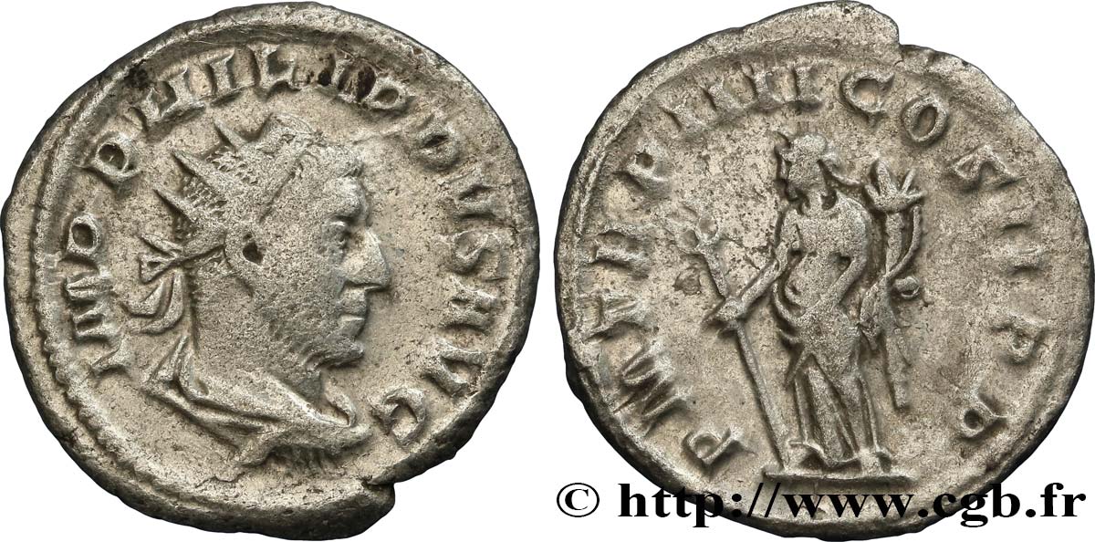 PHILIPPE Ier L ARABE Antoninien TB+
