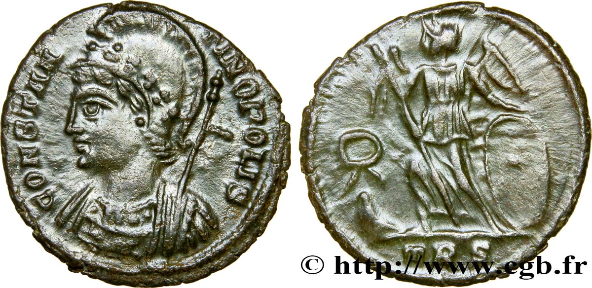 CONSTANTINOPEL Centenionalis ou nummus VZ