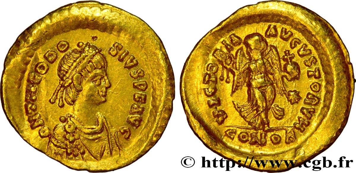 THEODOSIUS II Tremissis MS