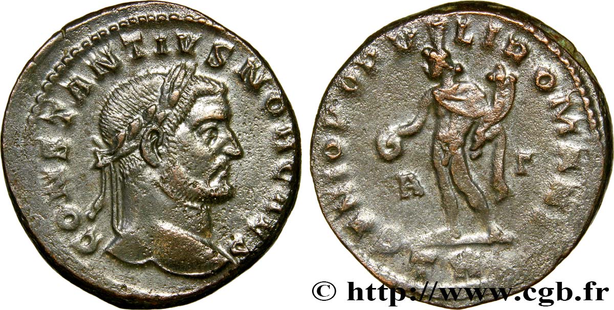 COSTANZO I CLORO Follis ou nummus q.SPL