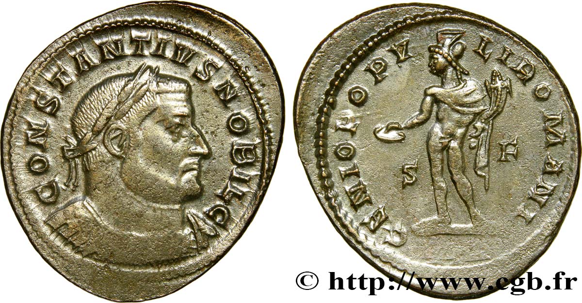 CONSTANTIUS I Follis ou nummus AU