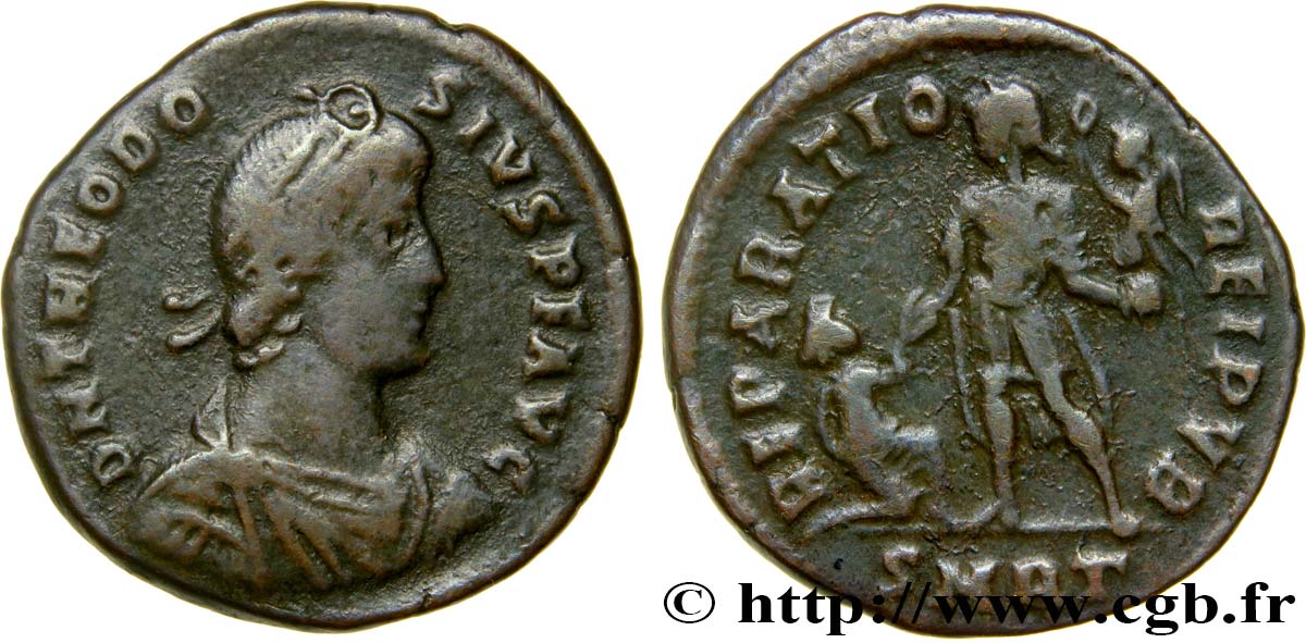THEODOSIUS I Maiorina pecunia, (MB, Æ 2) VF