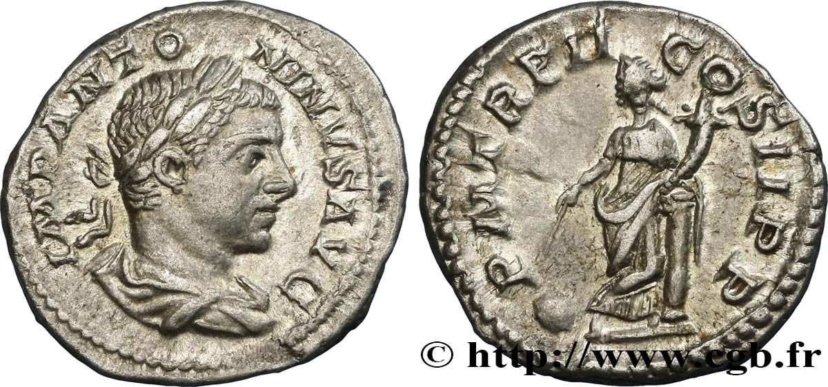 ELAGABALUS Denier AU