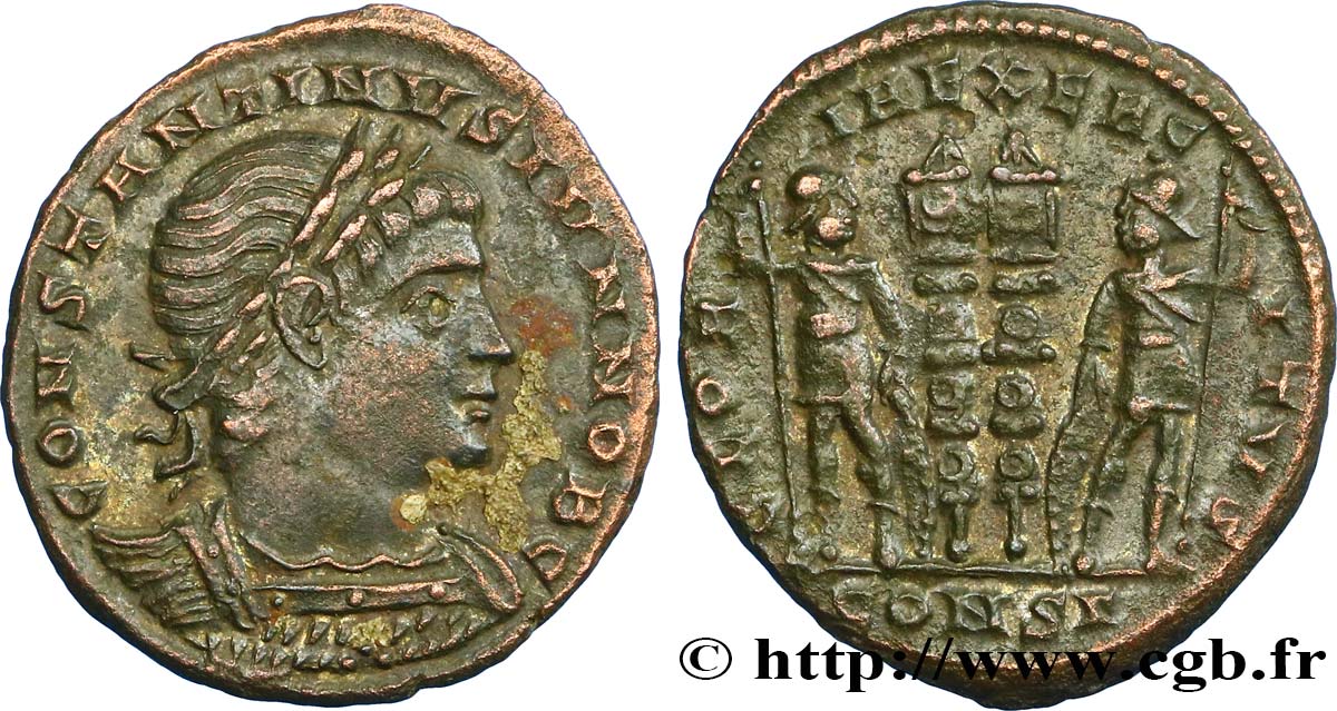 CONSTANTINO II Centenionalis ou nummus MBC+