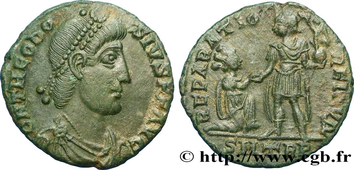 THEODOSIUS I Maiorina pecunia, (MB, Æ 2) AU