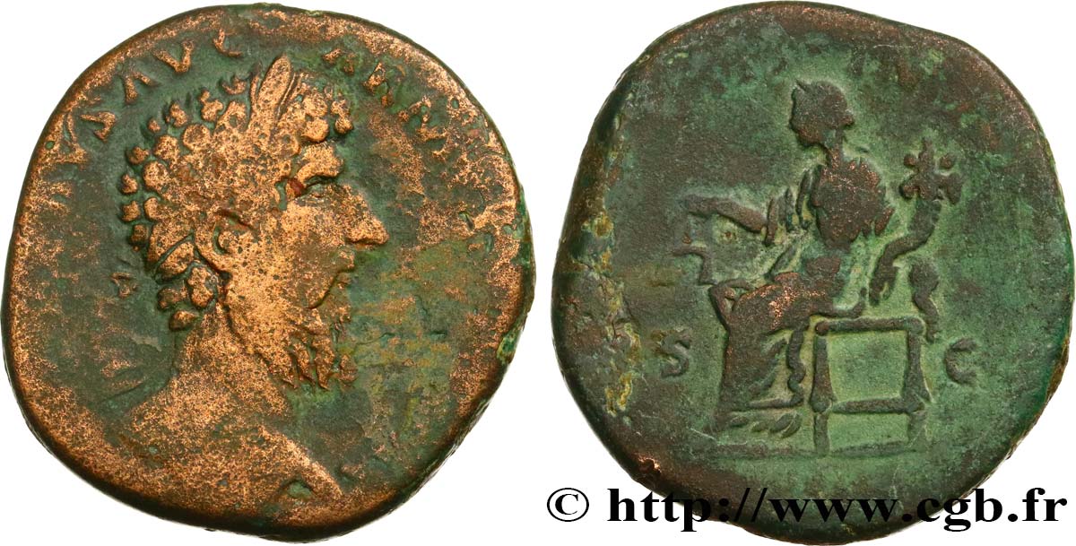 LUCIUS VÉRUS Sesterce TB