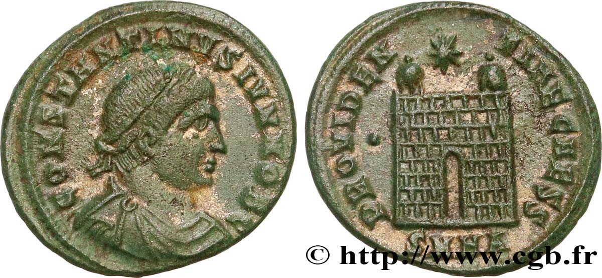 CONSTANTIN II Centenionalis ou nummus TTB+