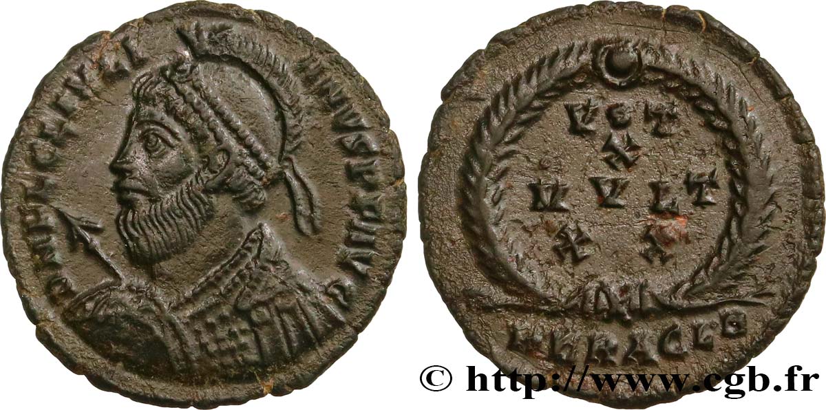 IULIANUS II DER PHILOSOPH Maiorina ou nummus, (PB, Æ 3) fST