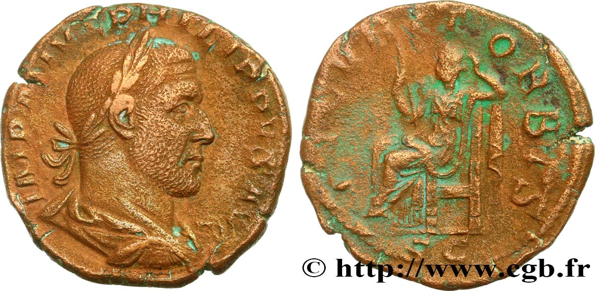 PHILIPPE Ier L&nbsp;ARABE Sesterce TB+