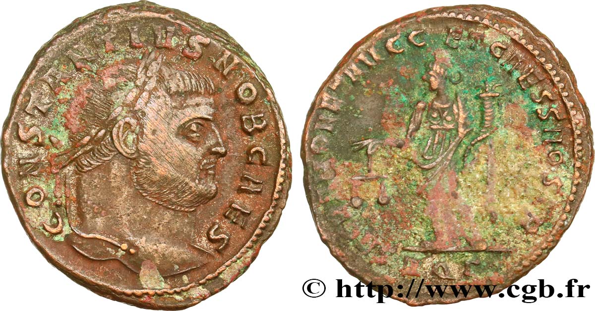 CONSTANCE Ier CHLORE Follis ou nummus TTB