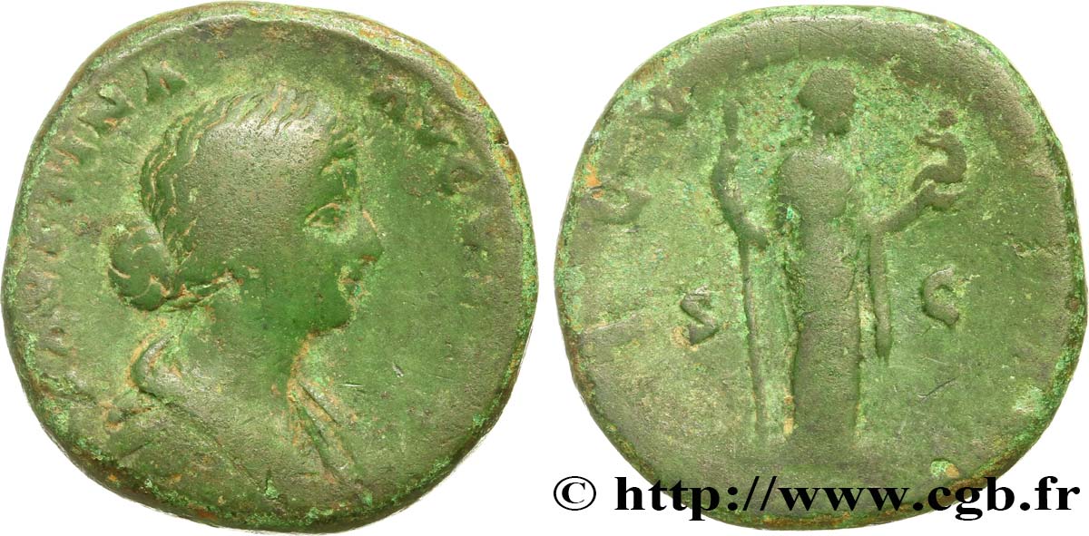 FAUSTINA DAUGHTER Sesterce VF