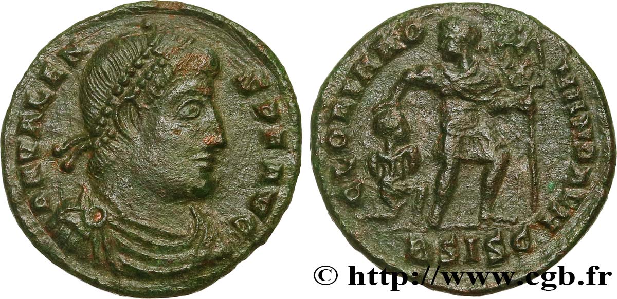 VALENS Nummus, (PB, Æ 3) XF