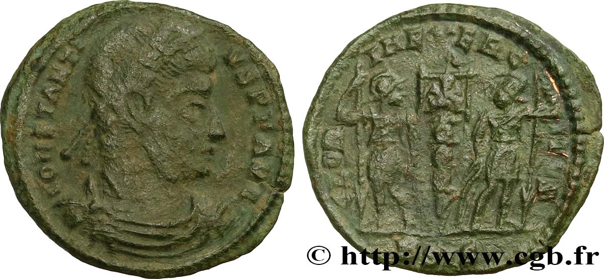 CONSTANTIUS II Centenionalis ou nummus XF