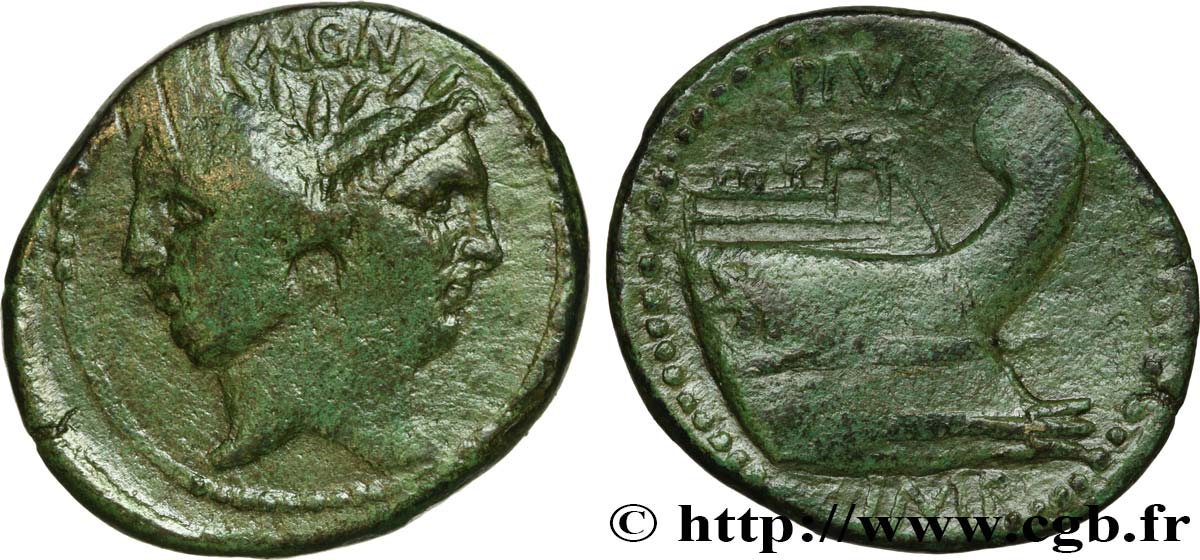 SEXTUS POMPEE As TB+