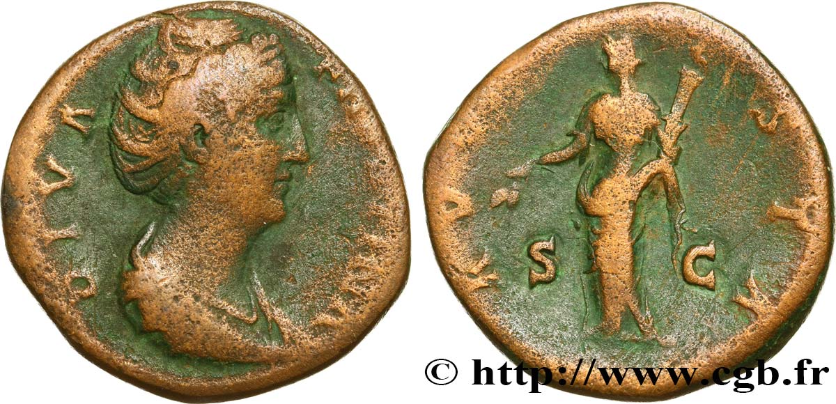 FAUSTINA MAJOR Sesterce VF