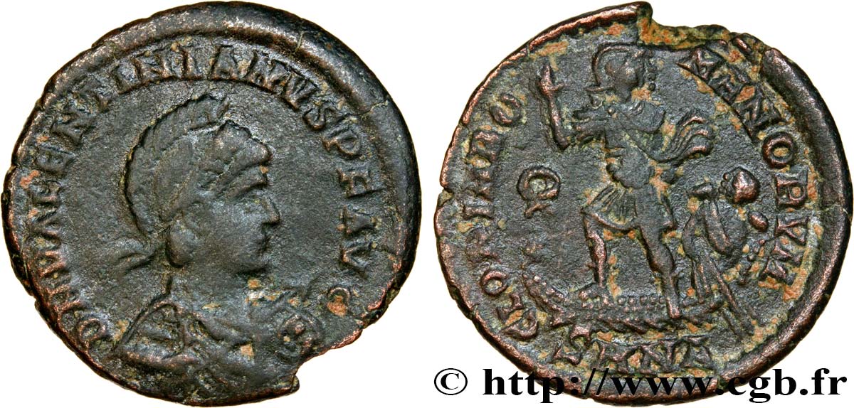 VALENTINIAN II Maiorina pecunia, (MB, Æ 2) XF