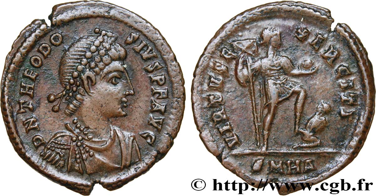 THEODOSIUS I Maiorina pecunia, (MB, Æ 2) SS