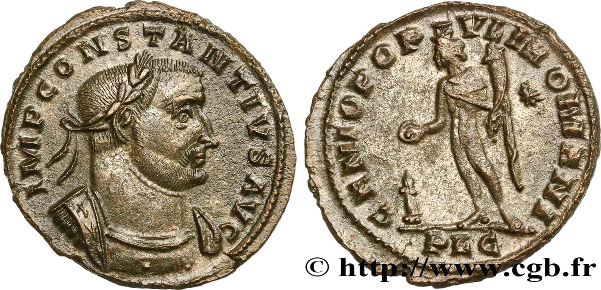 CONSTANCE Ier CHLORE Follis ou nummus SPL/TTB+
