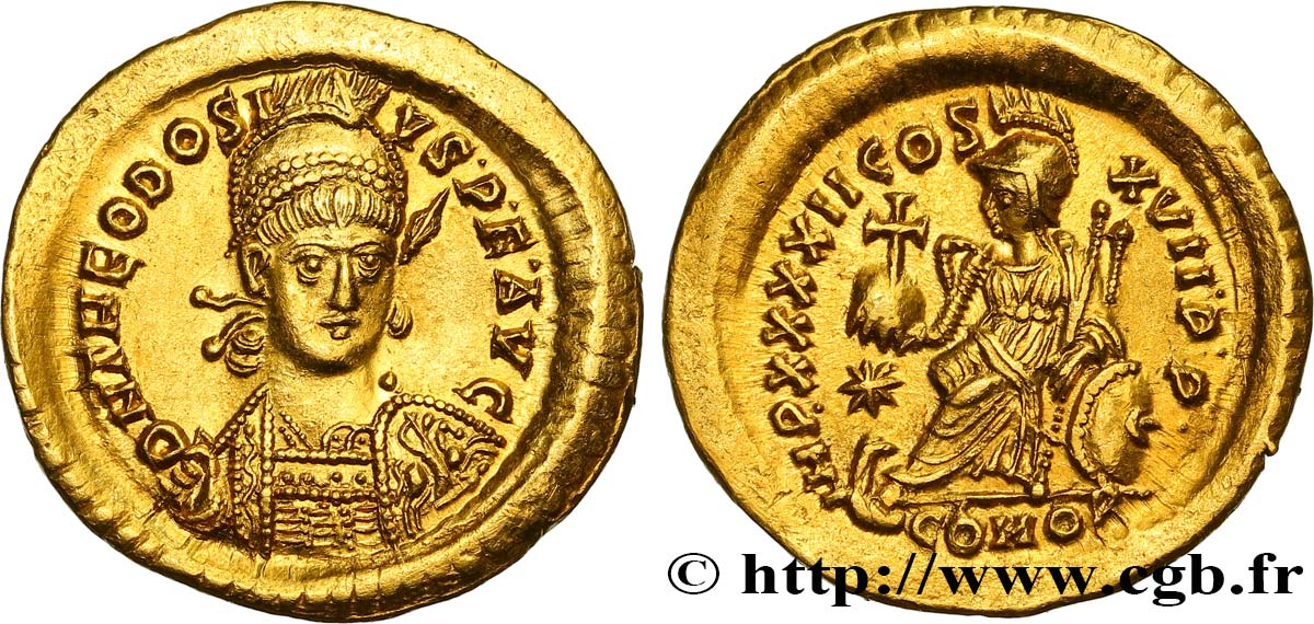 THEODOSIUS II Solidus fST