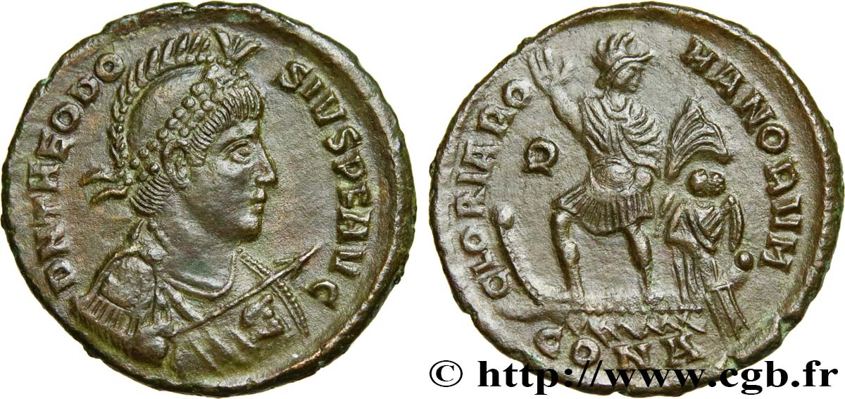 THEODOSIUS I Maiorina pecunia, (MB, Æ 2) AU