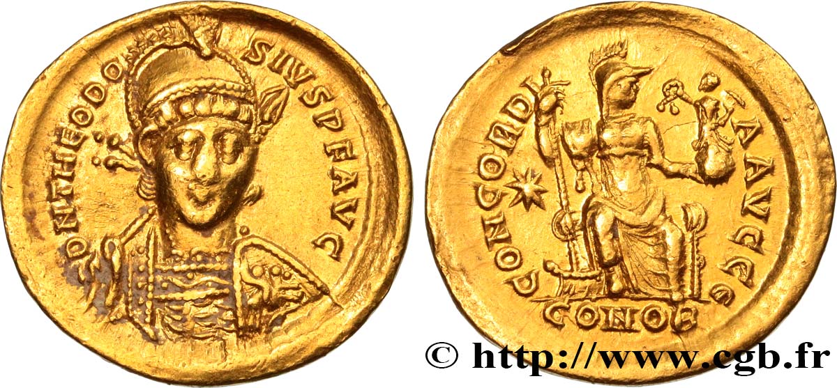 THEODOSIUS II Solidus VZ/fVZ