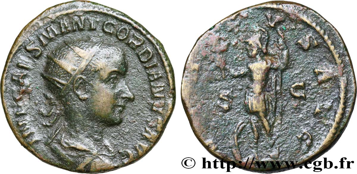 GORDIAN III Dupondius XF