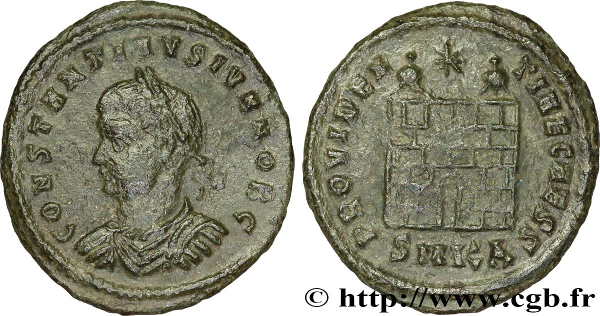 CONSTANTIN II Centenionalis ou nummus TTB