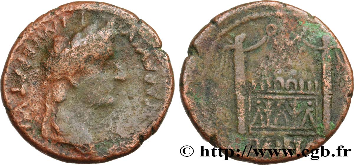 TIBÈRE As à l&nbsp;autel de Lyon TB