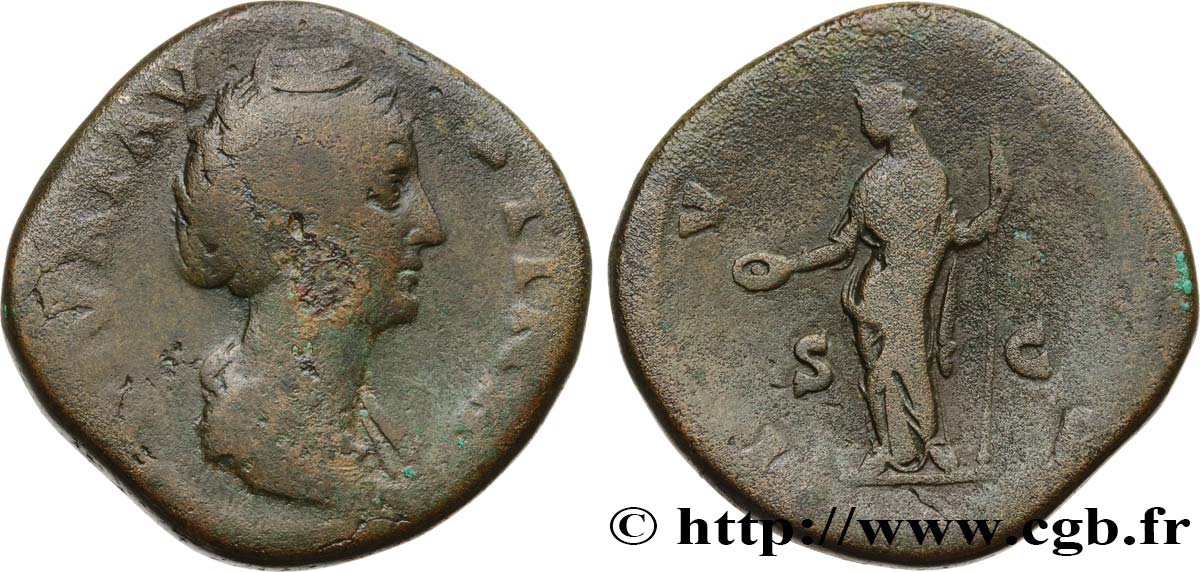 FAUSTINE MÈRE Sesterce TB+