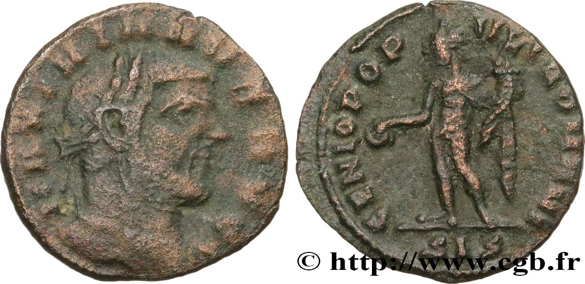 MAXIMIN II DAIA Quart de follis ou quart de nummus TB/TB+
