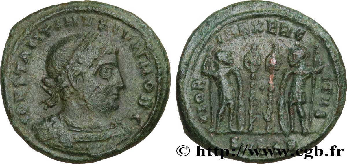CONSTANTIN II Centenionalis ou nummus TTB