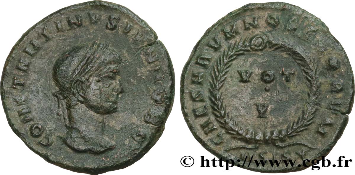 CONSTANTIN II Centenionalis ou nummus TTB