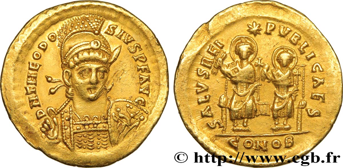 THEODOSIUS II Solidus AU