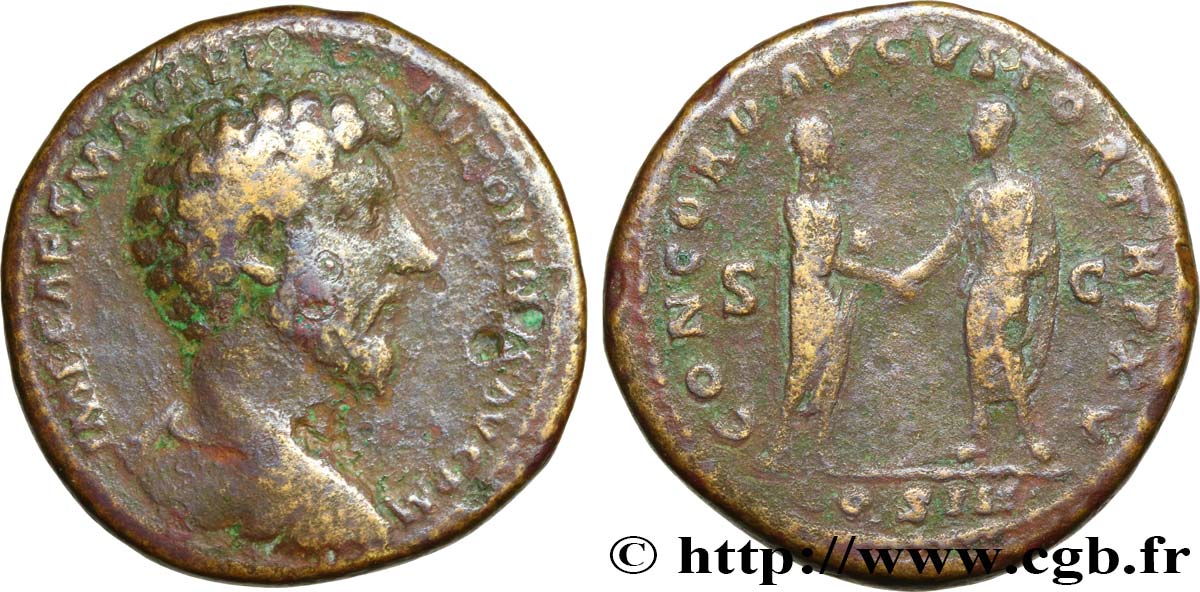 MARCUS AURELIUS Sesterce fSS