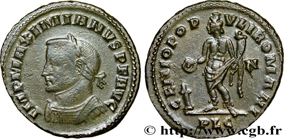 GALERIO Follis ou nummus q.SPL