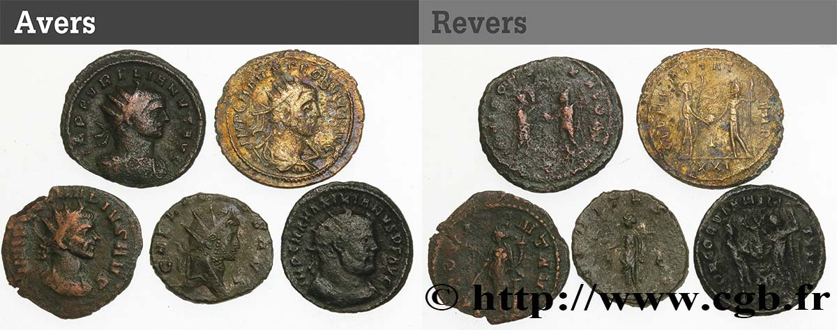 LOTS Lots de 5 monnaies lot