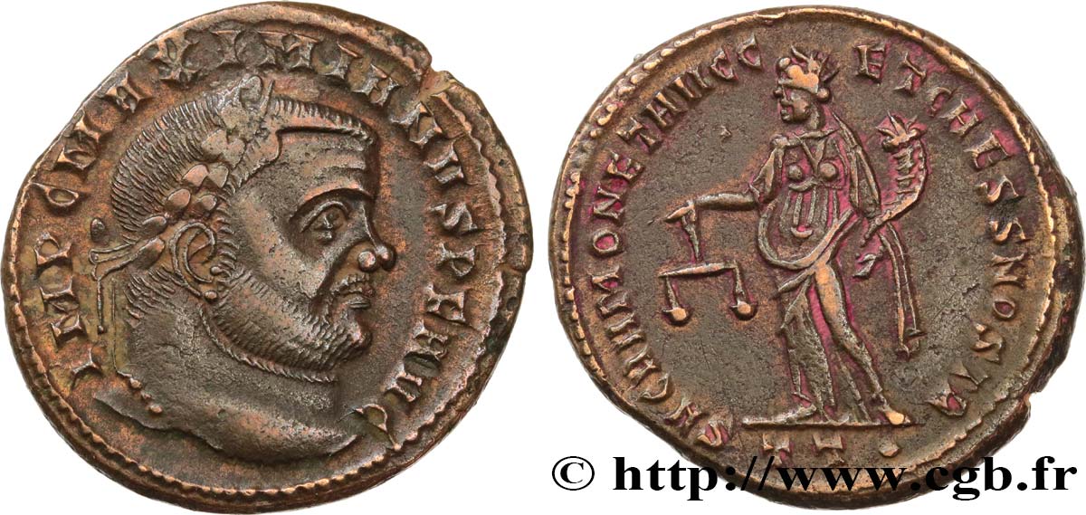 MAXIMIANUS HERCULIUS Follis ou nummus AU