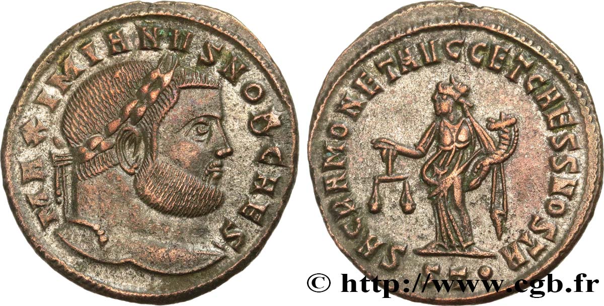 GALERIUS Follis ou nummus AU