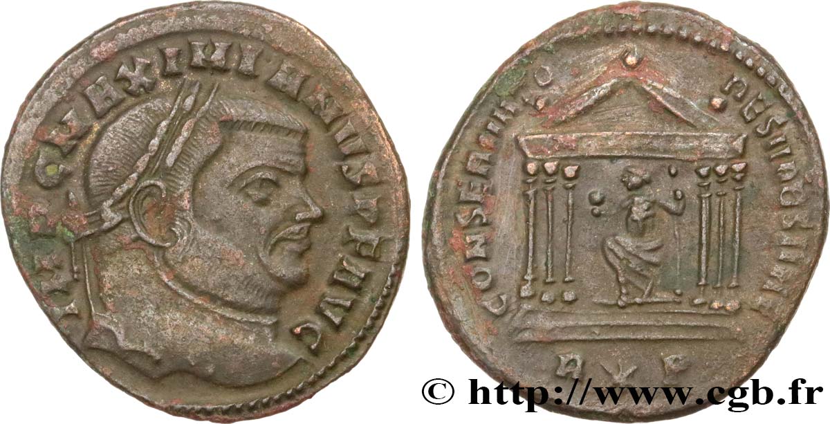 MAXIMIAN HERCULIUS Follis ou nummus XF