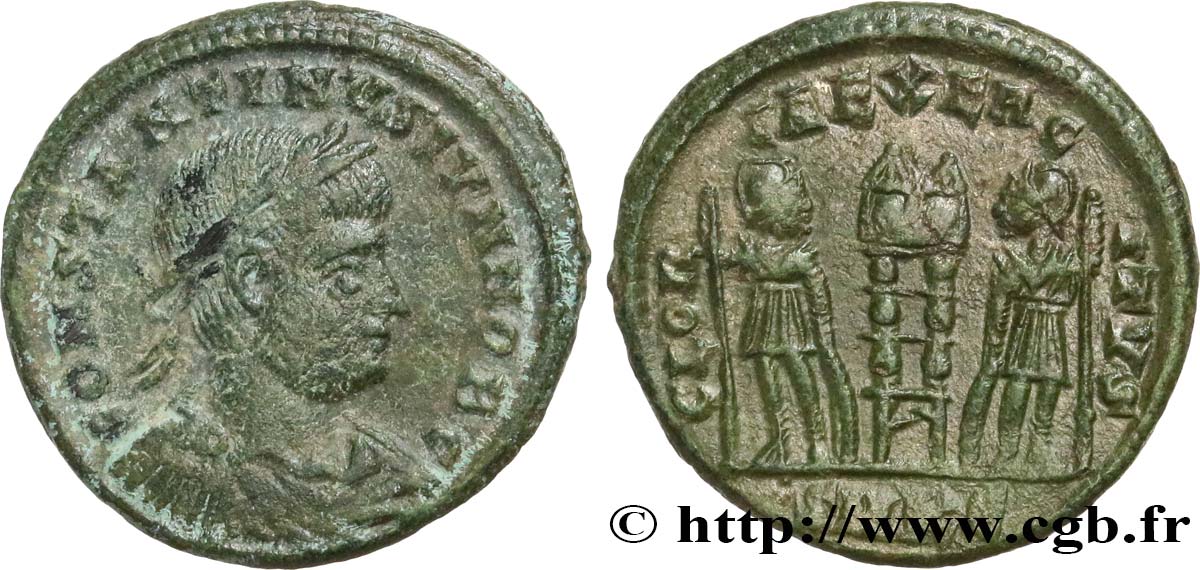 CONSTANTIN II Centenionalis ou nummus TTB+