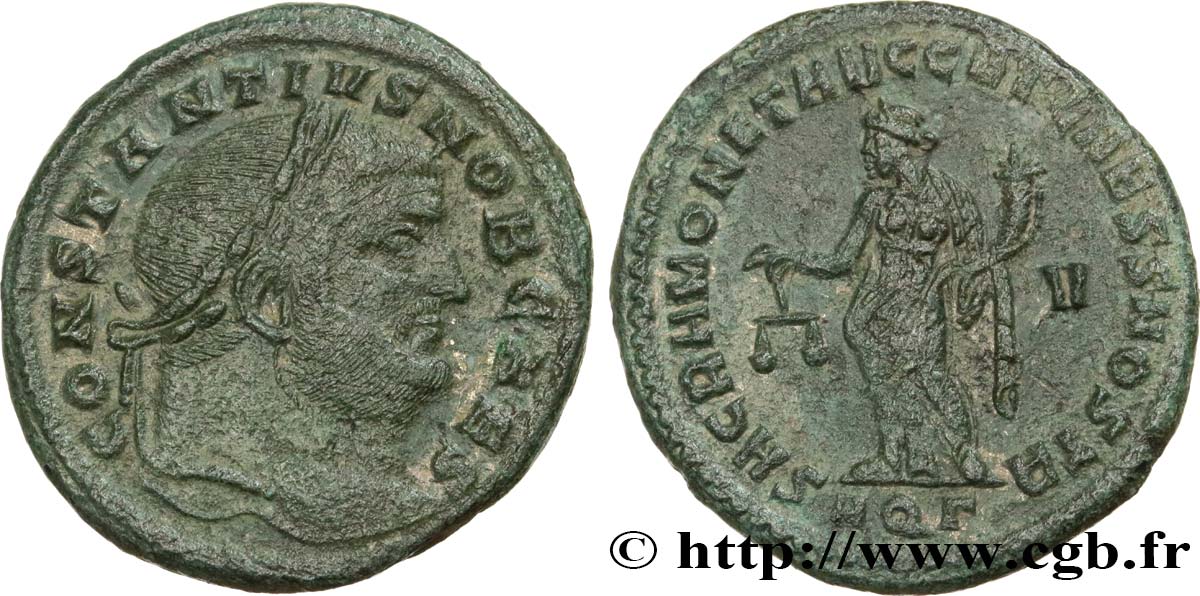 CONSTANCE Ier CHLORE Follis ou nummus TTB+