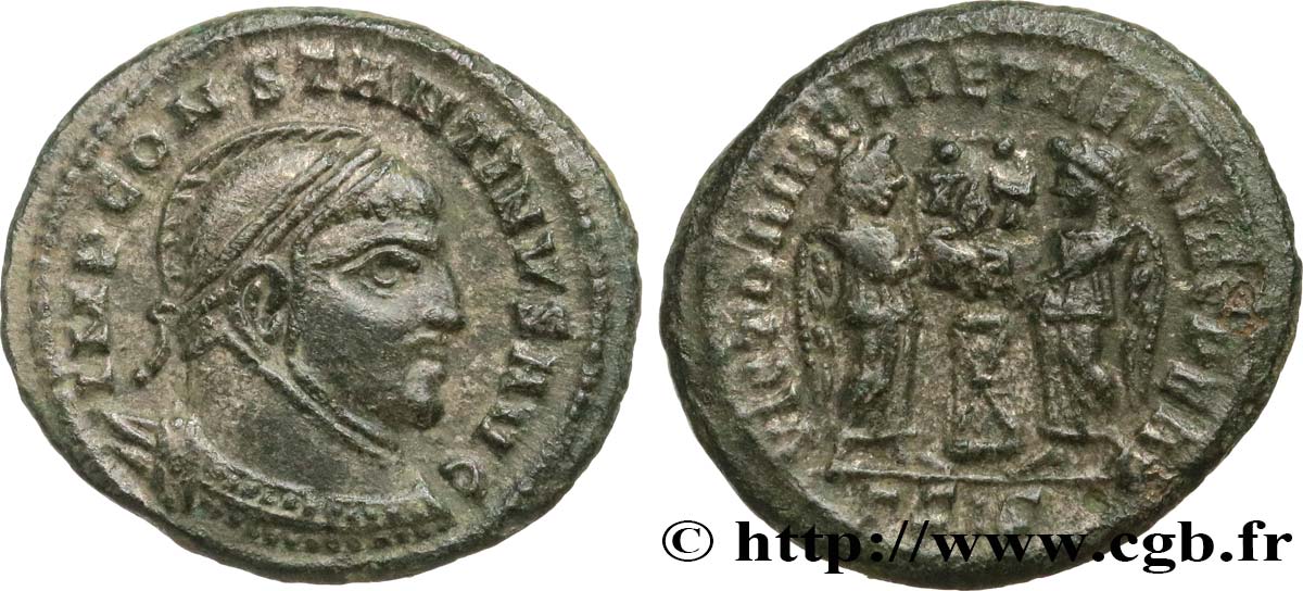 CONSTANTINE I THE GREAT Centenionalis ou nummus AU/XF