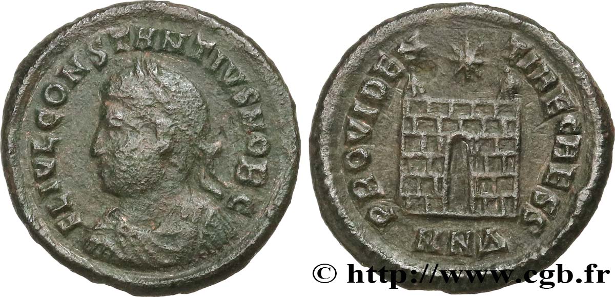 CONSTANCE II Centenionalis ou nummus TTB